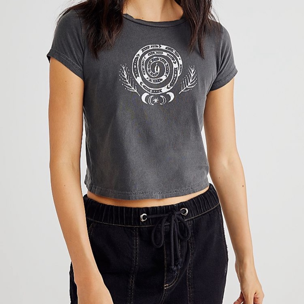 Snake shrunken tee by Free People